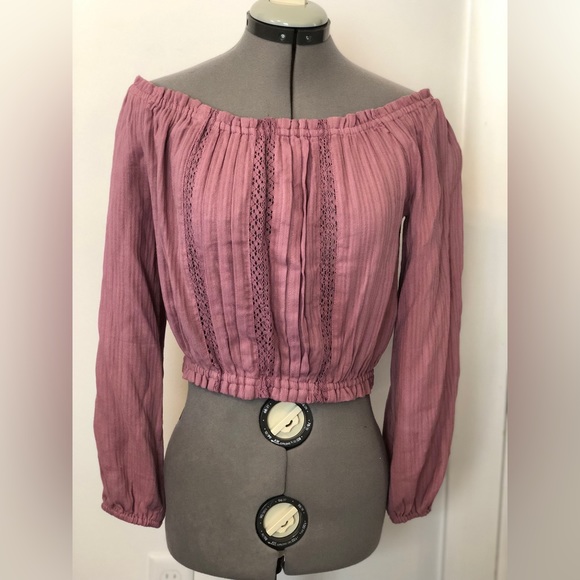 NWT Aeropostale Mauve Billow Sleeve Blouse - Picture 6 of 9